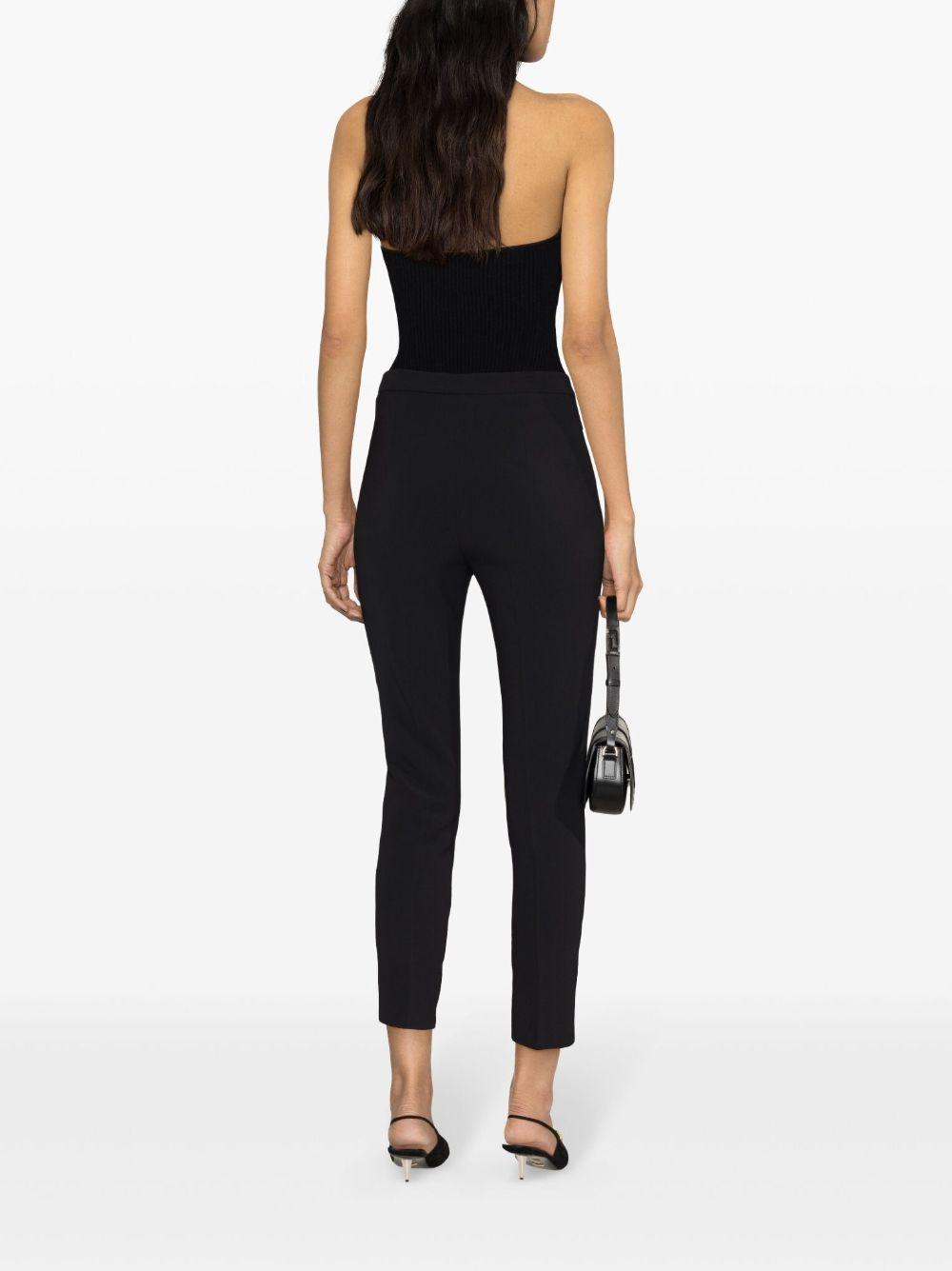 Pantalone dritto con patte nero