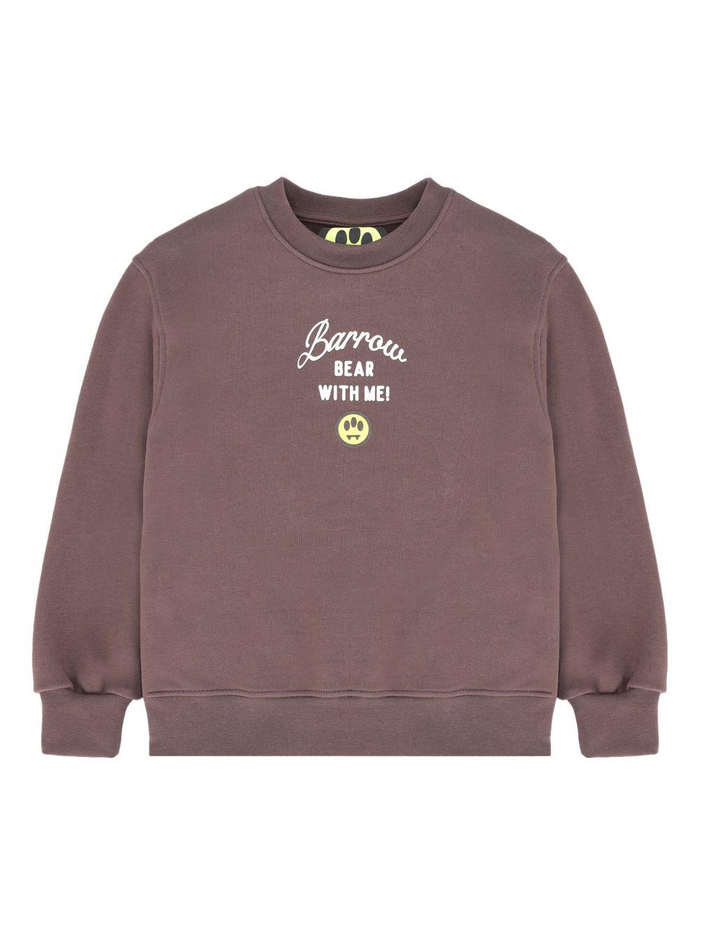 Felpa con Logo Ricamato F5BKJGSW132 308 BARROW KIDS 