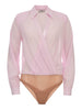 Camicia body bianca con gemelli quarzo