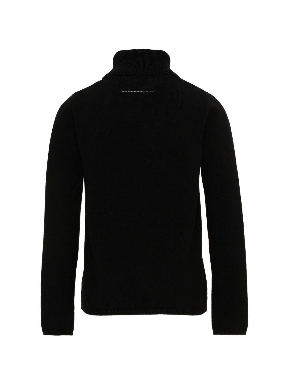 Maglione in Lana Nero M61064MM06Q M6900 MM6 MAISON MARGIELA KIDS 