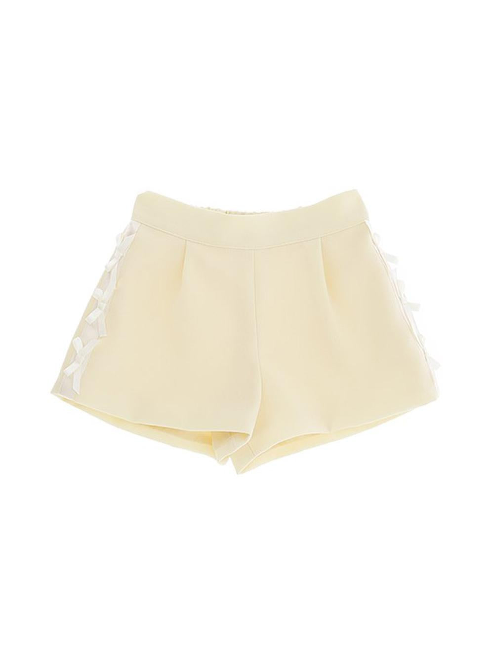 Short lemonade con fiocchi applicati lateralmente neonata EGBE0220GA085 2023 ELISABETTA FRANCHI KIDS 