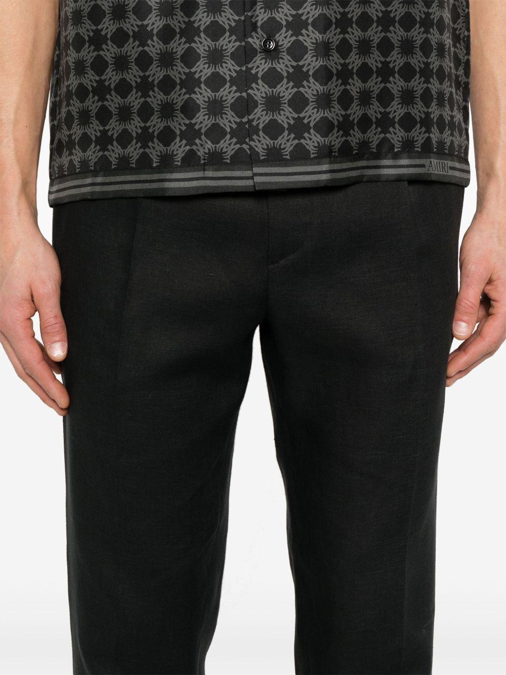 Pantalone Wimbledons nero lino WIMBLEDONS325118 00010 BRIGLIA 