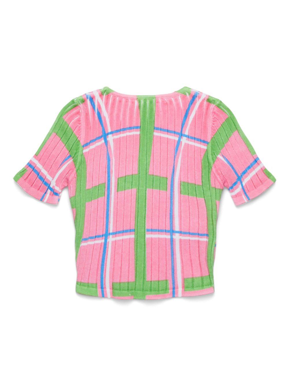T-shirt multicolor con fantasia