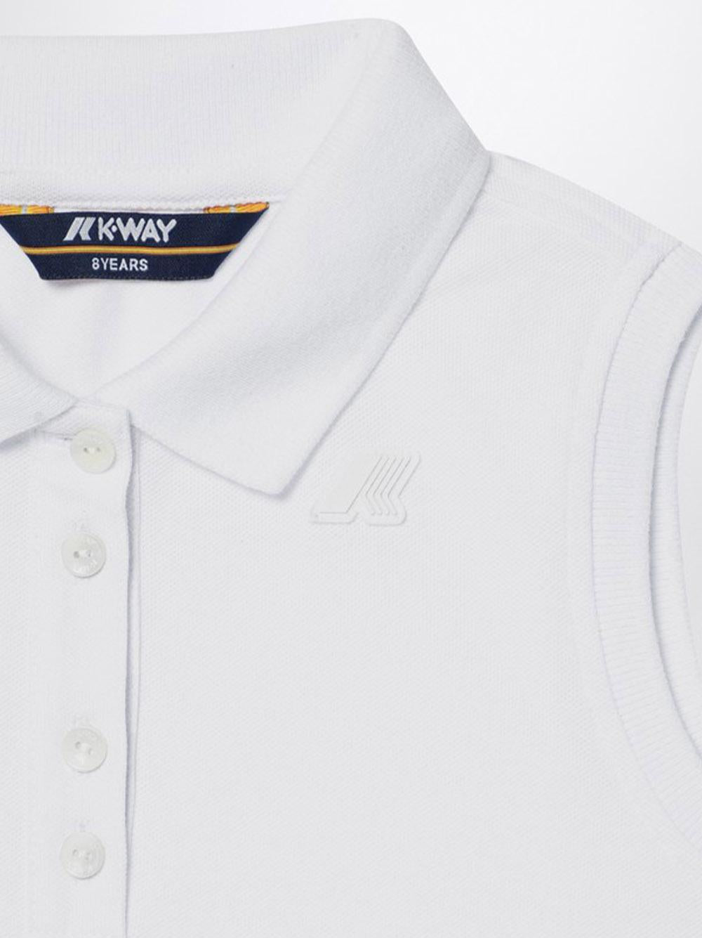 Polo bianca giro maniche K61414W 001 K-WAY KIDS 