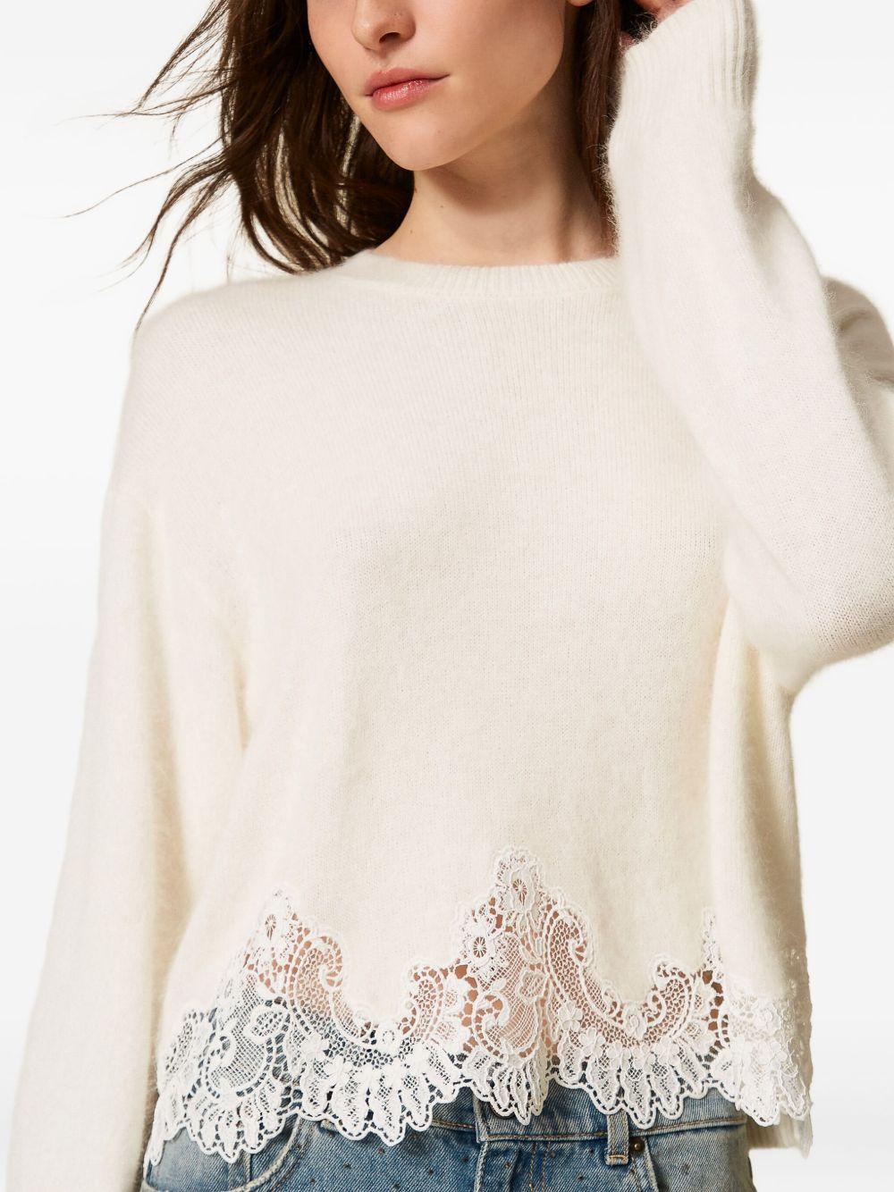 Maglia con Girocollo con Pizzo 252TT3381 00282 TWINSET 