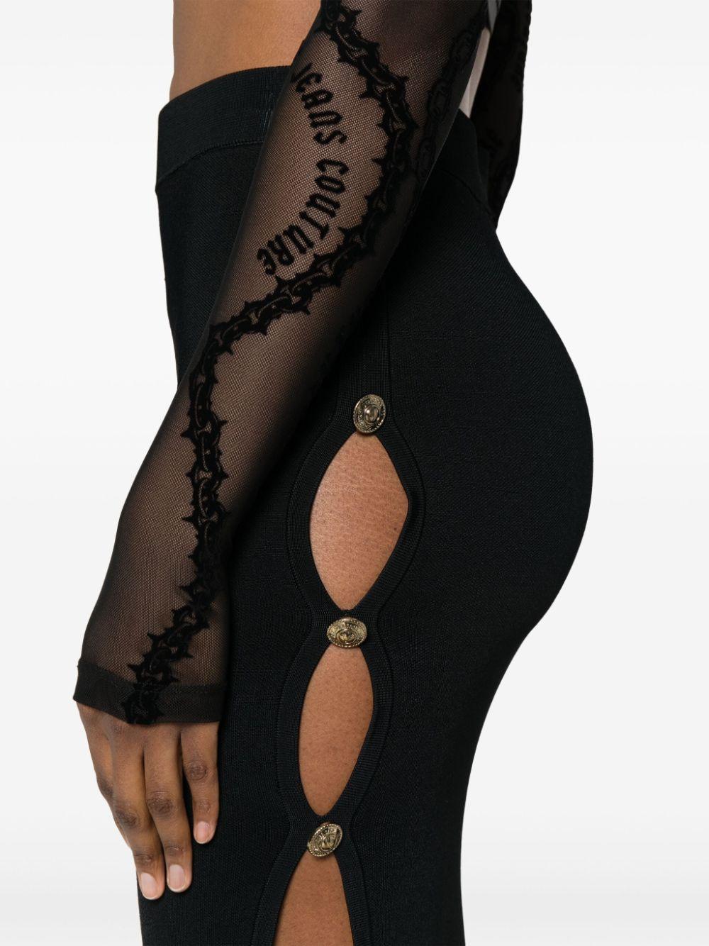 Gonna midi cut-out laterali 77HAEMB1CM61H 899 VERSACE JEANS 