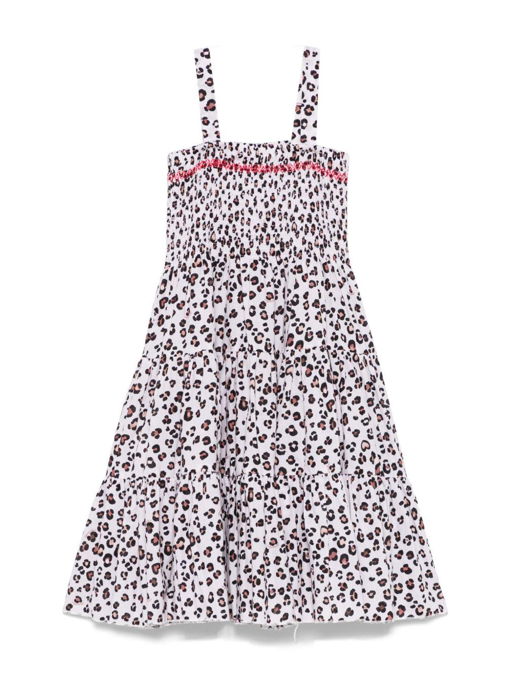 Abito con fantasia leopardata elasticizzato