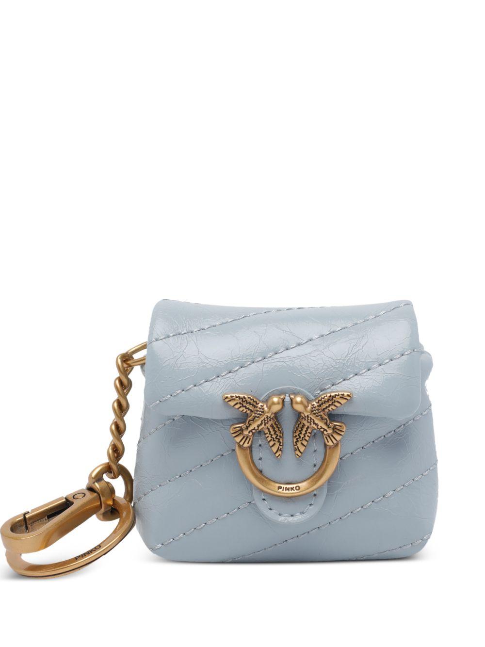 Portachiavi in pelle trapuntato 105869A37O E37Q PINKO 