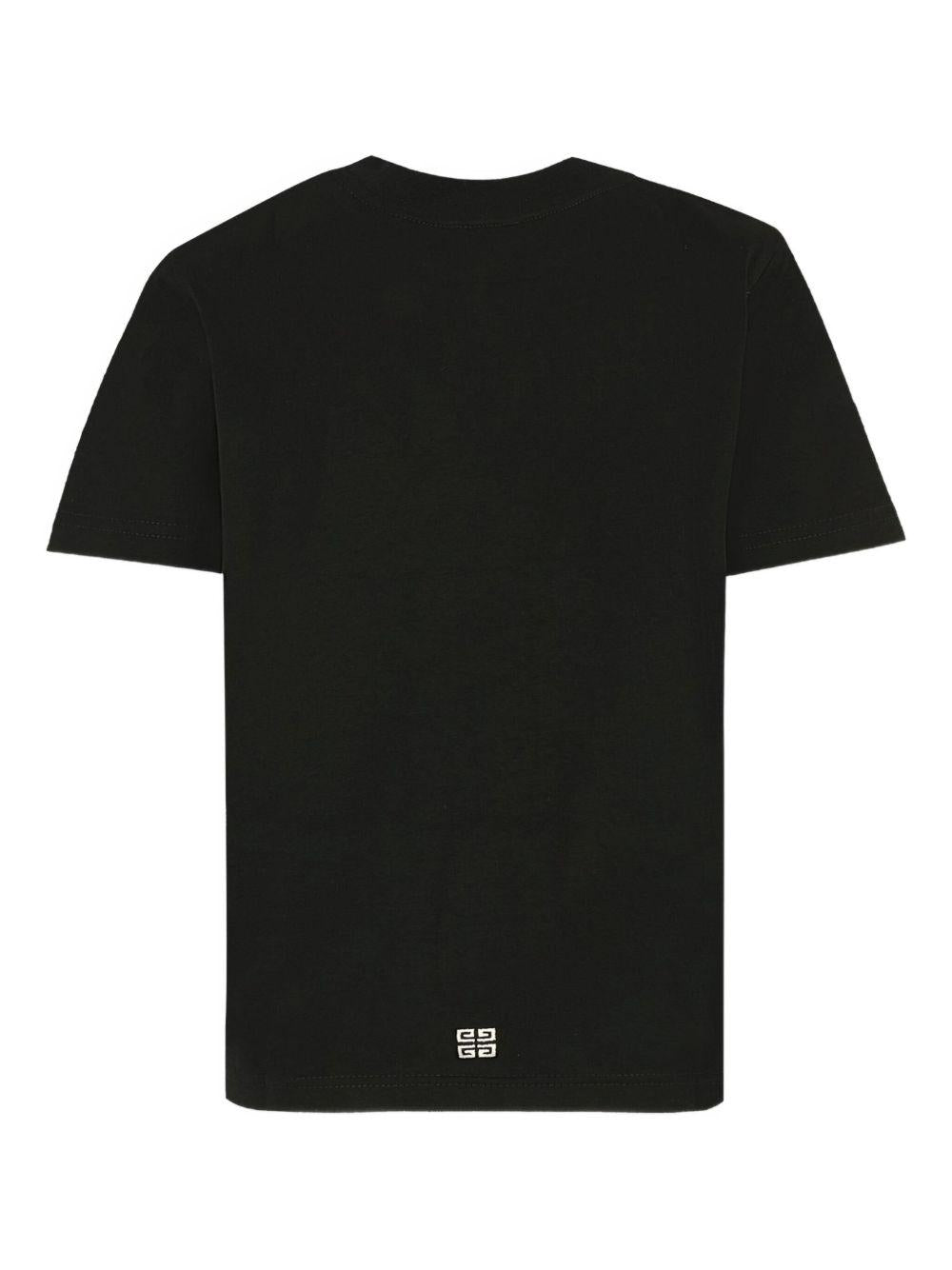 T-shirt in Cotone Biologico con Applicazione Frontale H30959 09B GIVENCHY KIDS 