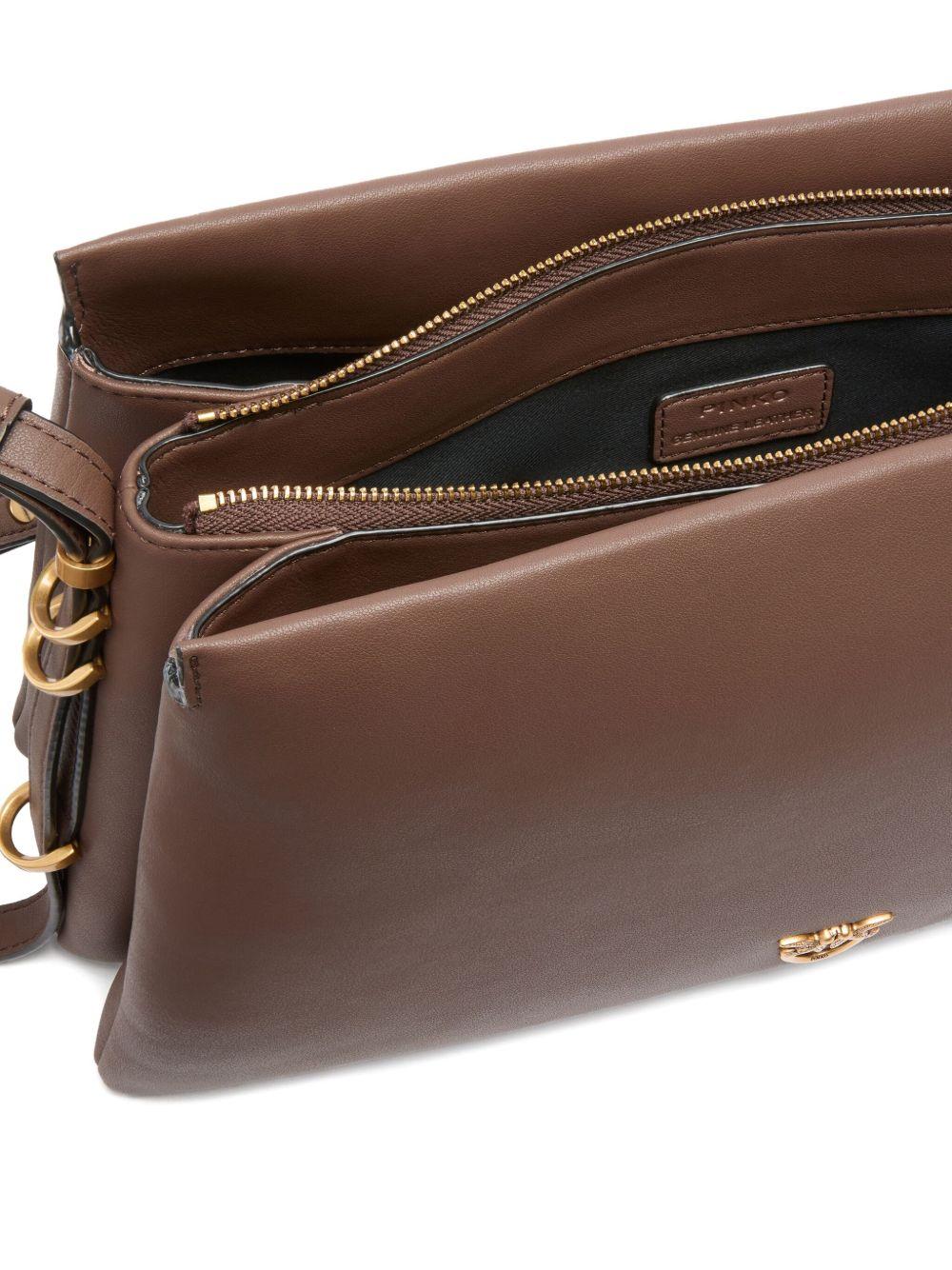 Borsa a spalla in pelle con fibbia Love Birds 105161A0QO L74Q PINKO 