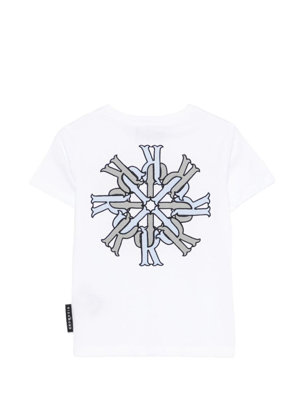 T-shirt girocollo con logo RBP26077TS WHITE JOHN RICHMOND KIDS 