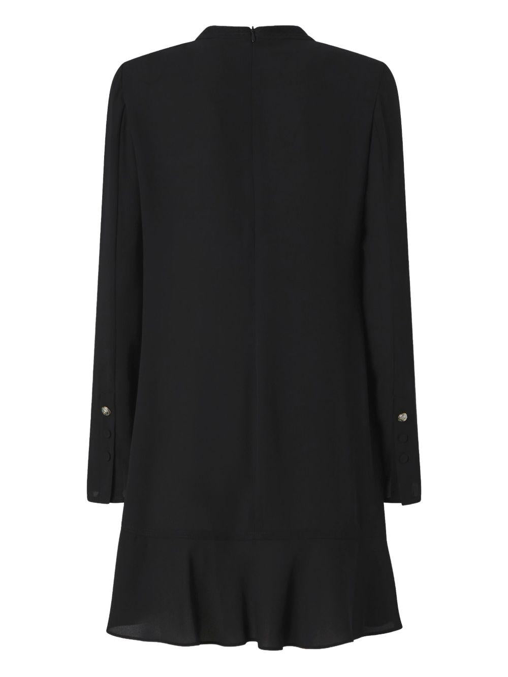 Abito corto nero con ruches 105676A2QW Z99 PINKO 