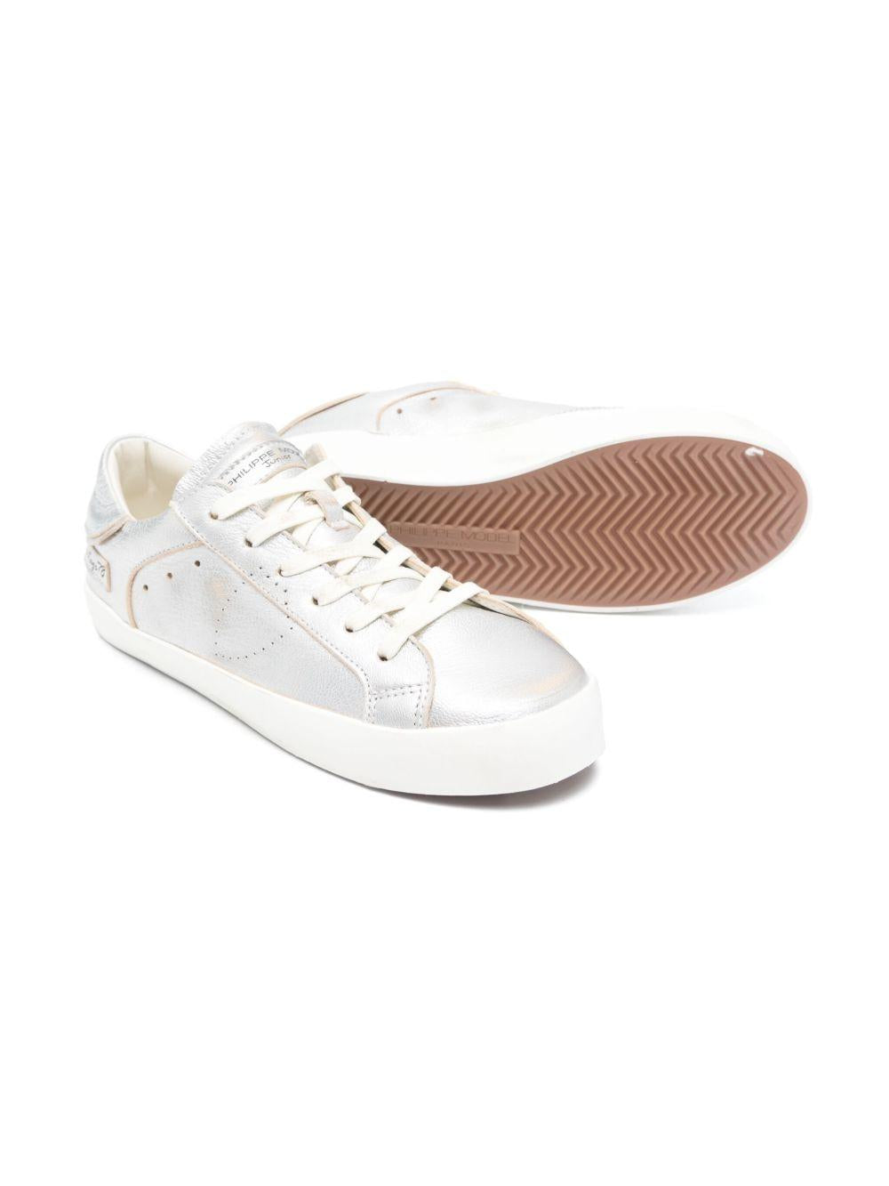Sneakerss psrx argento laminato kids 80716 09 PHILIPPE MODEL KIDS 