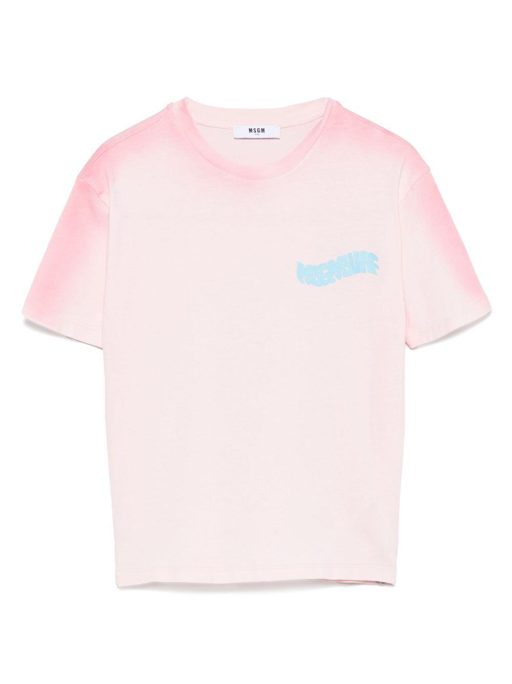 T-shirt rosa msgm surf