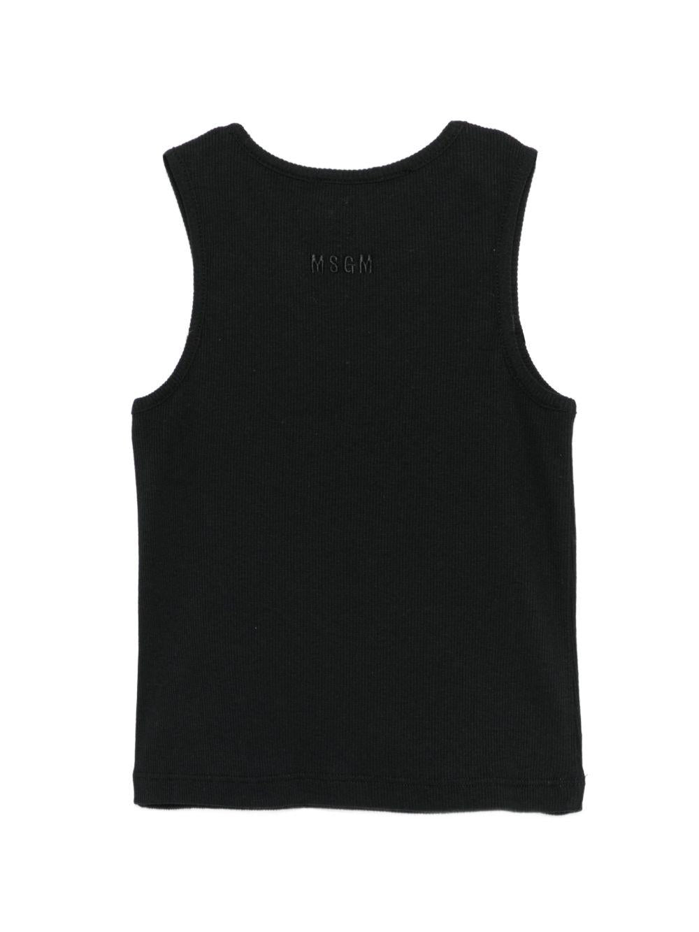 Canotta con paillettes a cerchi S6MSJGTA100 110 MSGM KIDS 