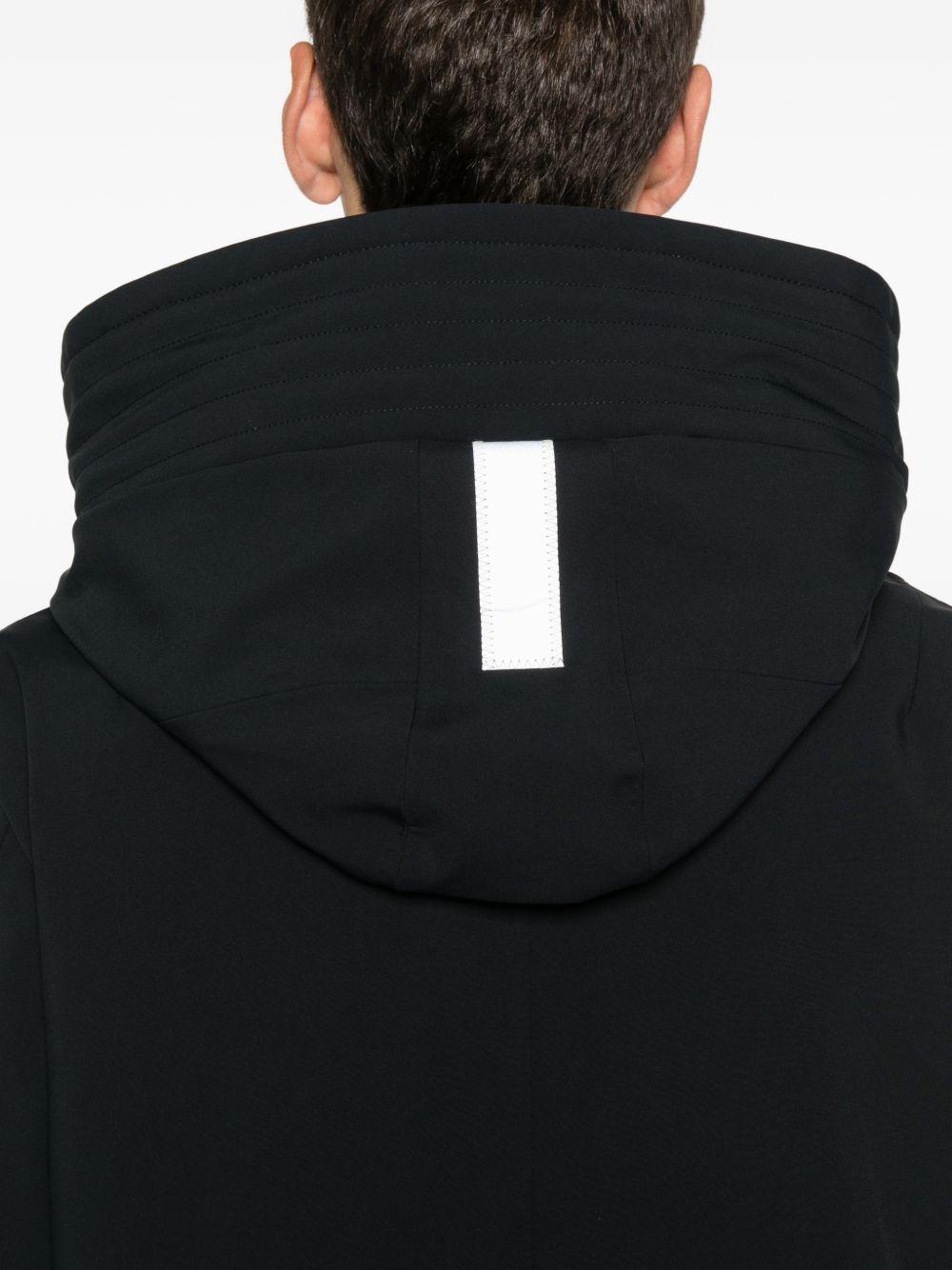 Cappotto verde scuro con cappuccio e logo PEU411301191511 494 PEUTEREY 