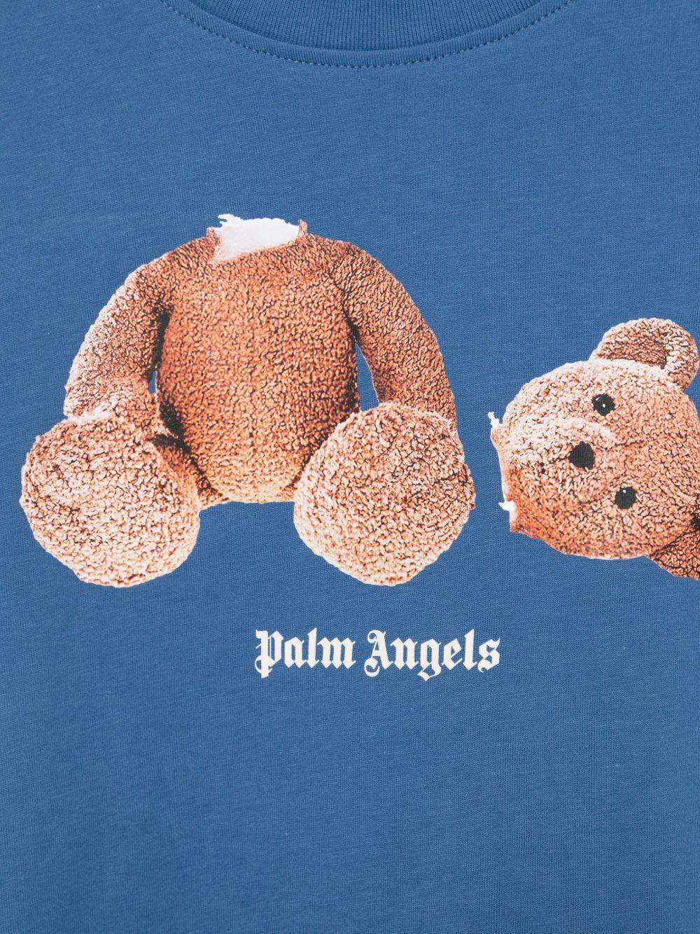T-shirt con stampa orso PBAA003S26JER001 060 PALM ANGELS KIDS 