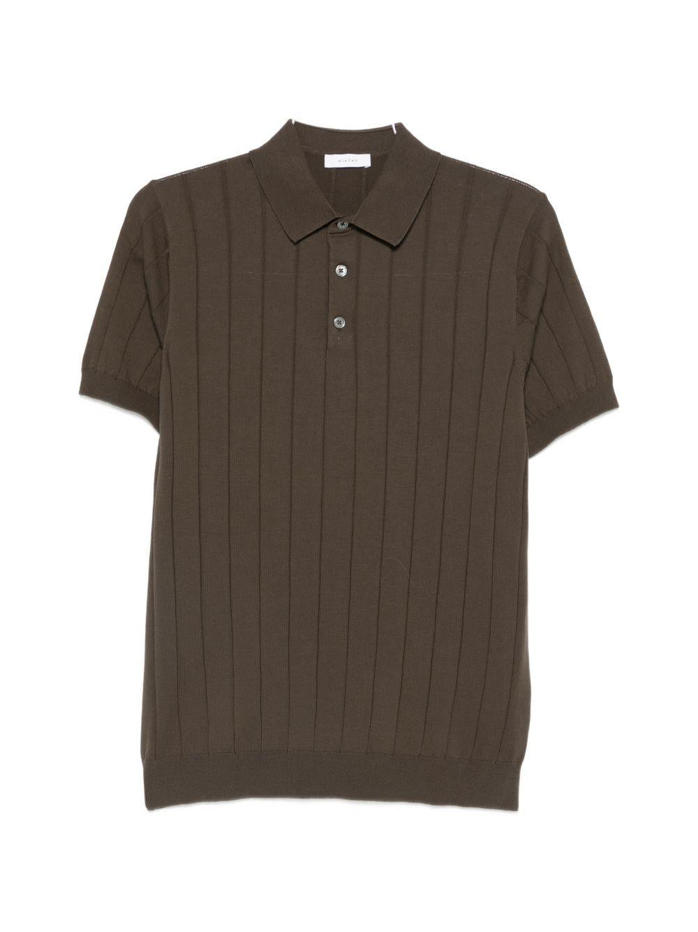 Polo in cotone a coste DK17027 MORO DIKTAT 