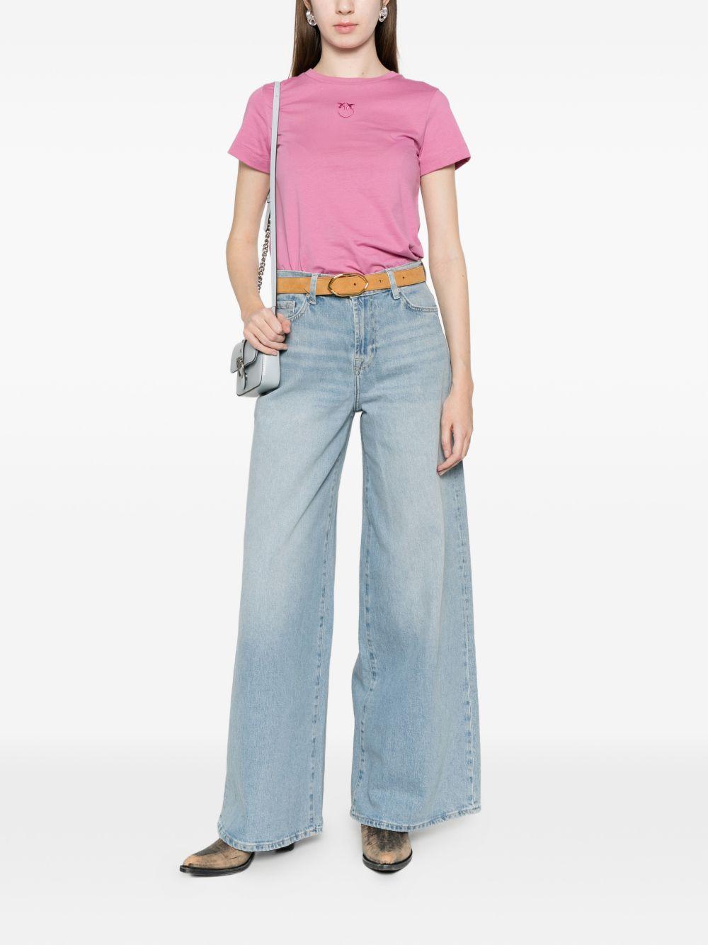 T-shirt girocollo in cotone 100355A339 Q48 PINKO 
