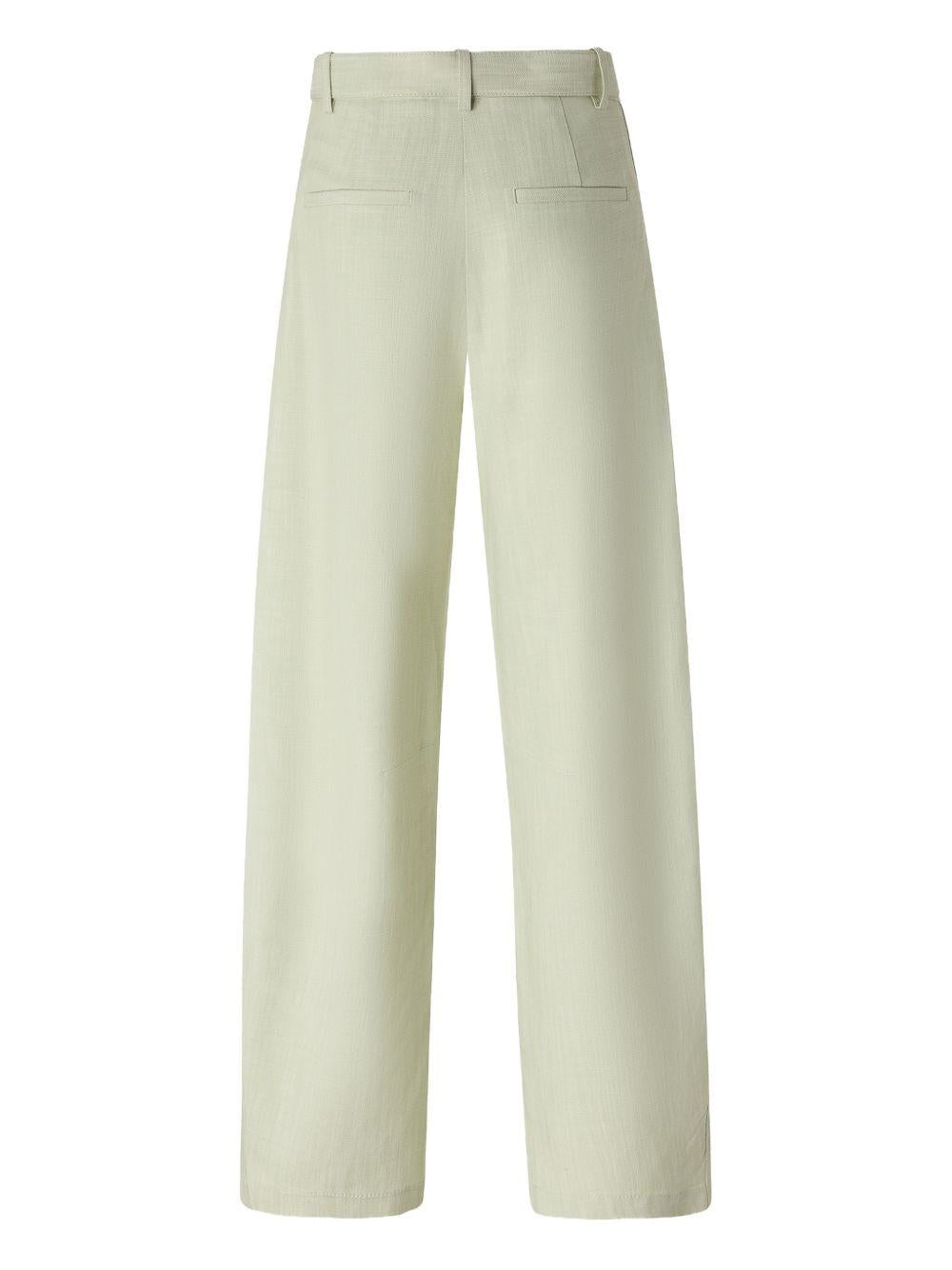 Pantaloni in viscosa a gamba dritta con cintura 106492A2W6 S79 PINKO 
