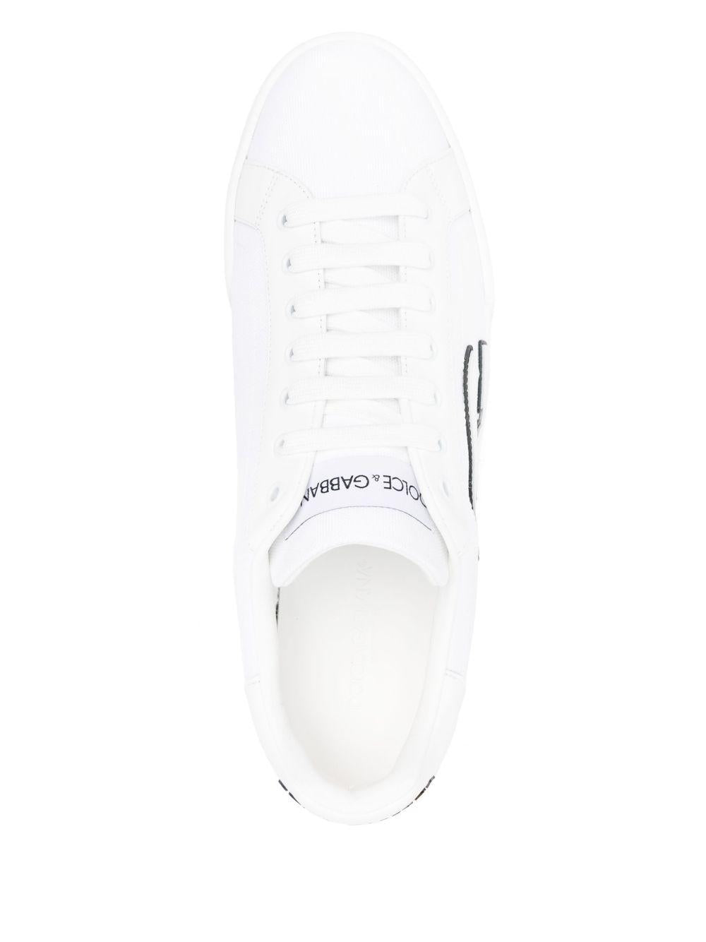 Sneakers Portofino Light in Pelle e Canvas Bianco CS2343AE629 8T907 DOLCE&GABBANA 