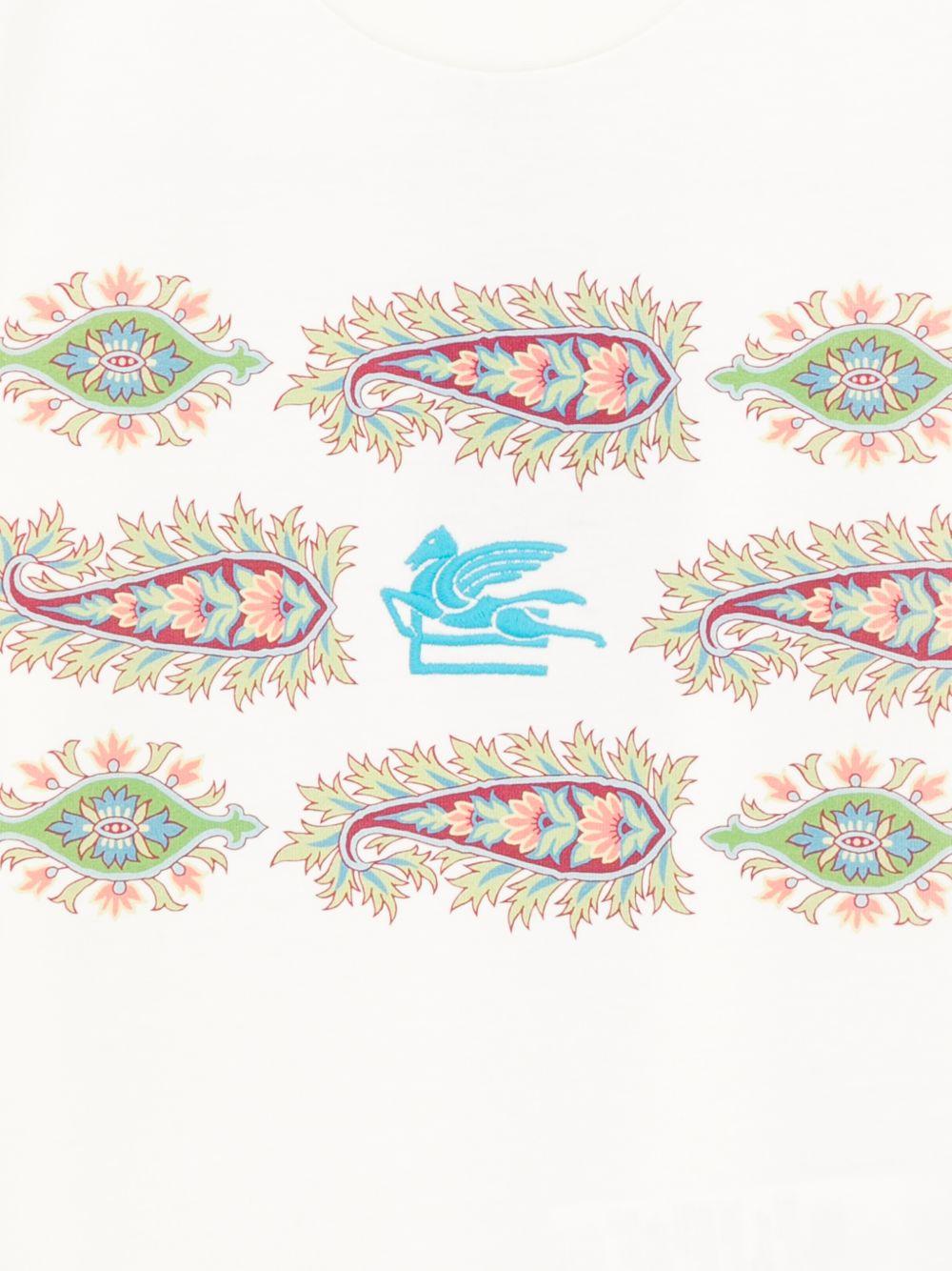 T-shirt con stampe paisley multicolor GY8Q21Z3672 102 ETRO KIDS 