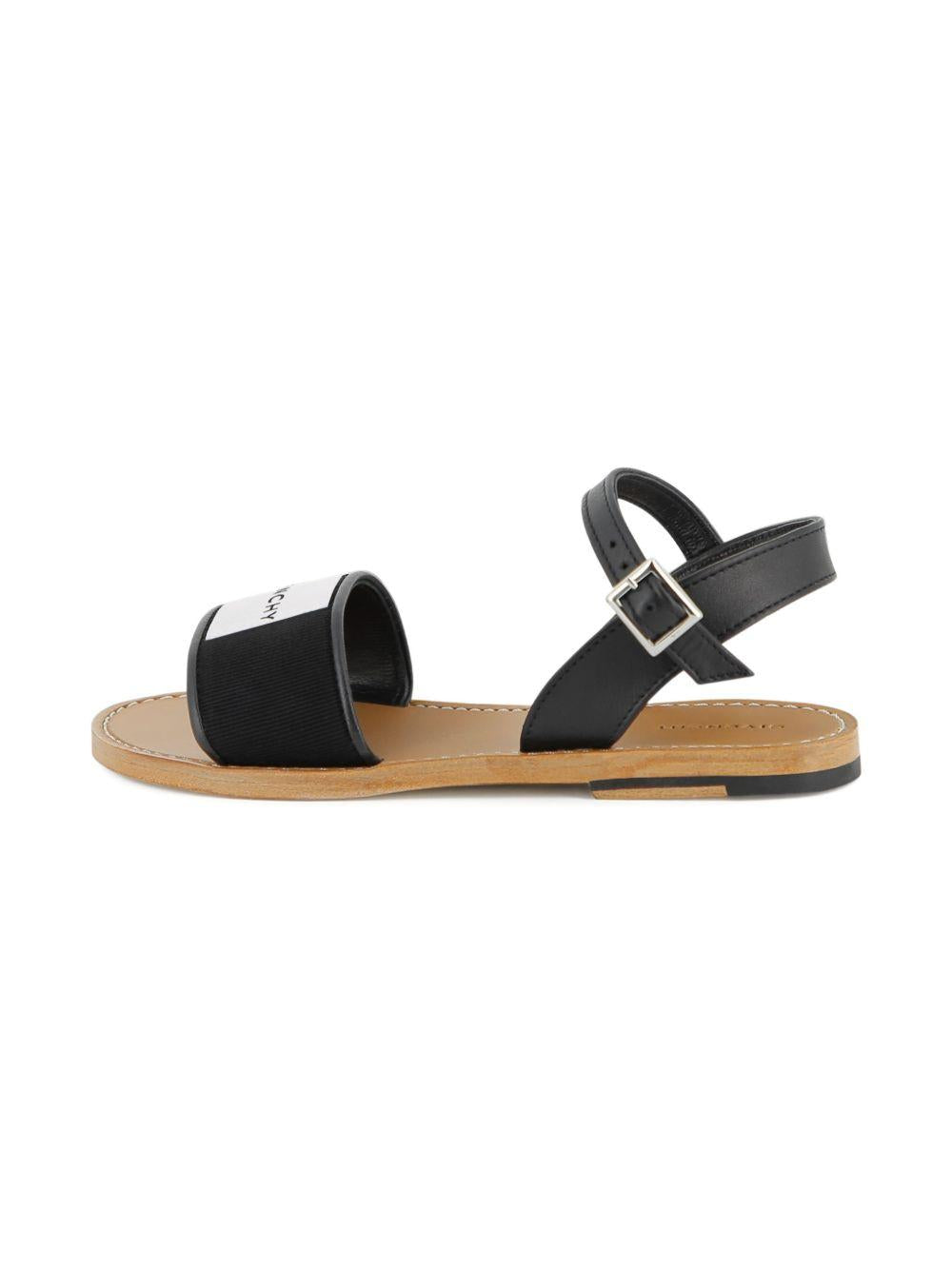Sandali con fibbia e logo H31127 09B GIVENCHY KIDS 