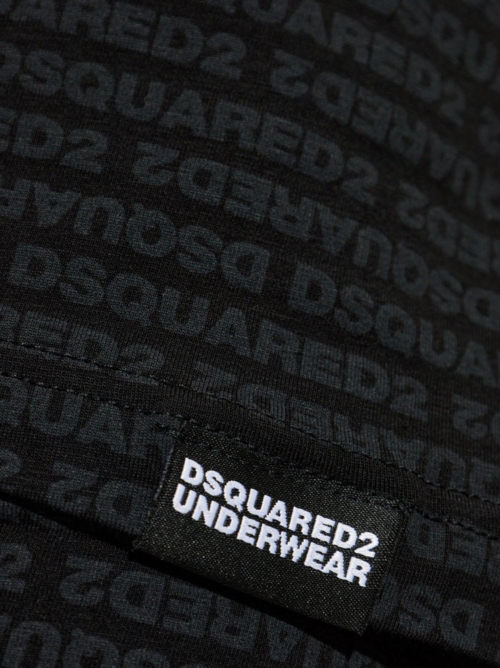 Set nero logo all-over (2pz) D9H135510 001 DSQUARED 