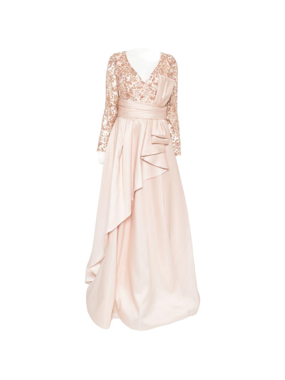 Abito lungo con paillettes scollo a V 1G1G2SAT0P225 ARENA COUTURE CLUB 