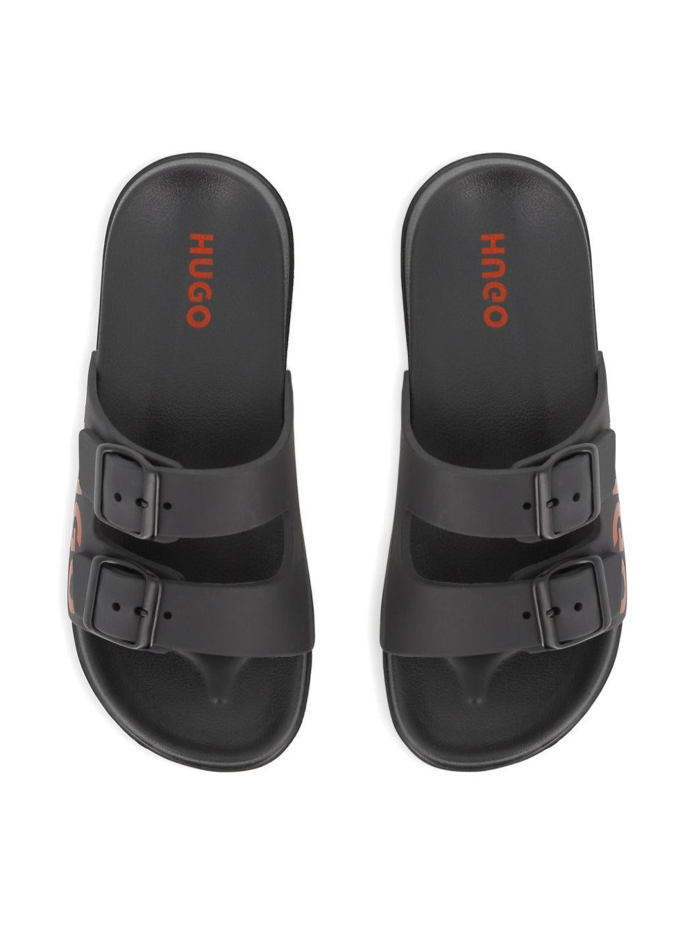 Sandali a fasce con fibbie G01193 09B HUGO KIDS 