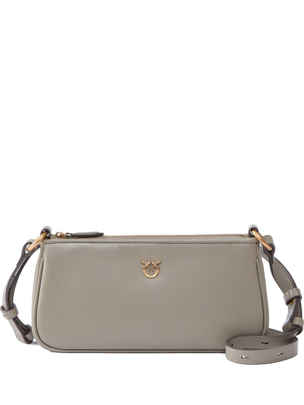 Borsa  donna noce  in pelle half moon horizontal 105069A0QO I68Q PINKO 