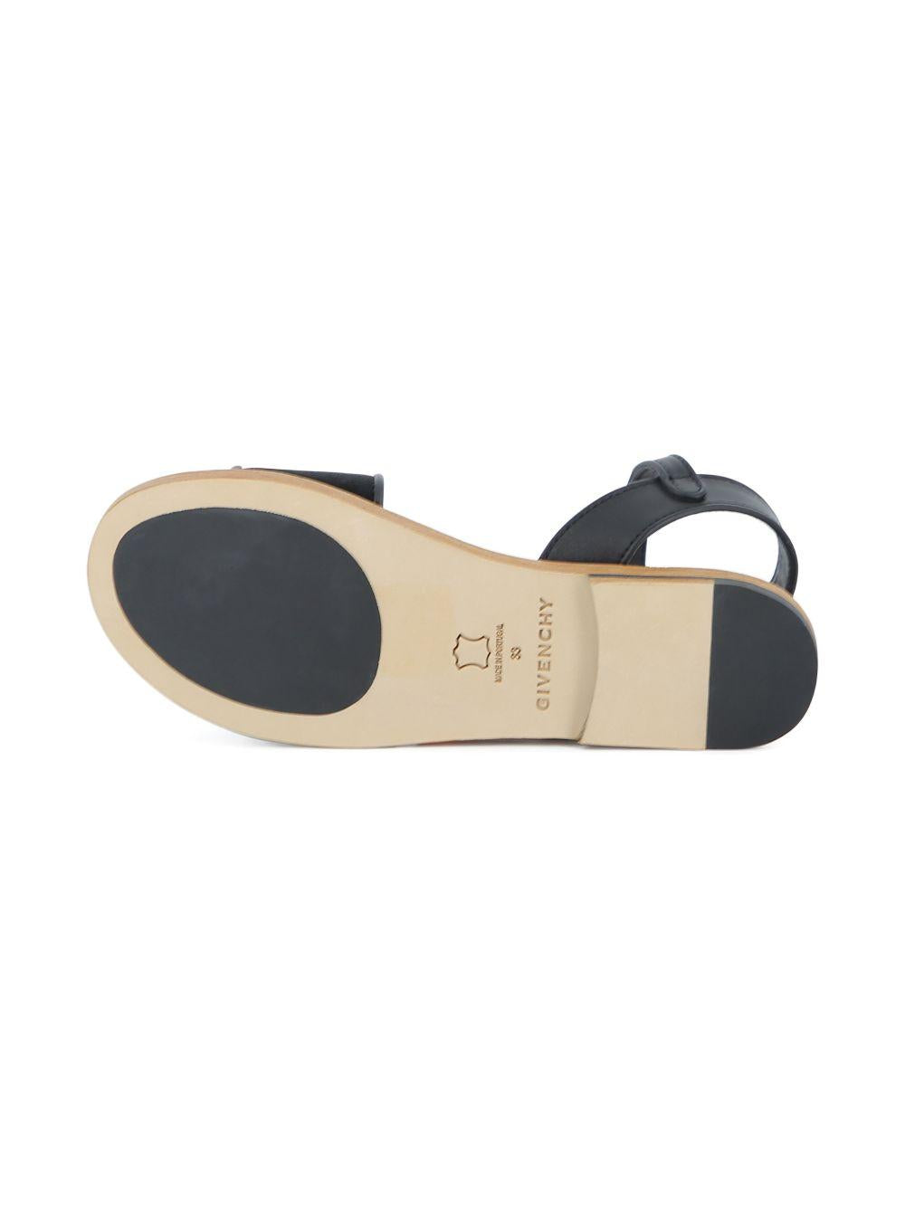 Sandali con fibbia e logo H31127 09B GIVENCHY KIDS 
