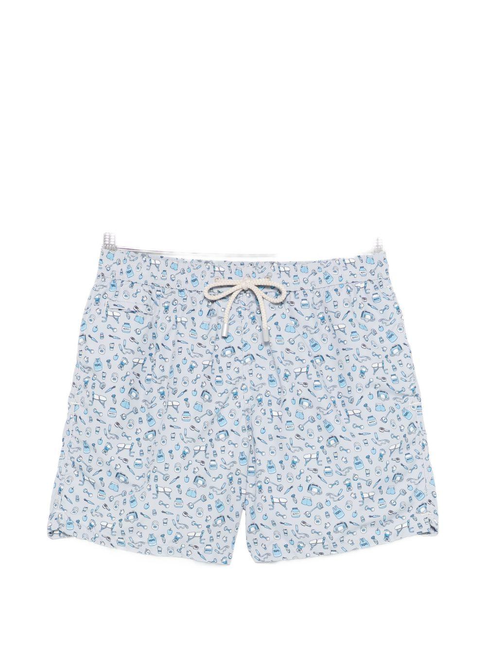 Boxer mare in poliestere riciclato con stampa LIG0003 00591L MC2 SAINT BARTH 