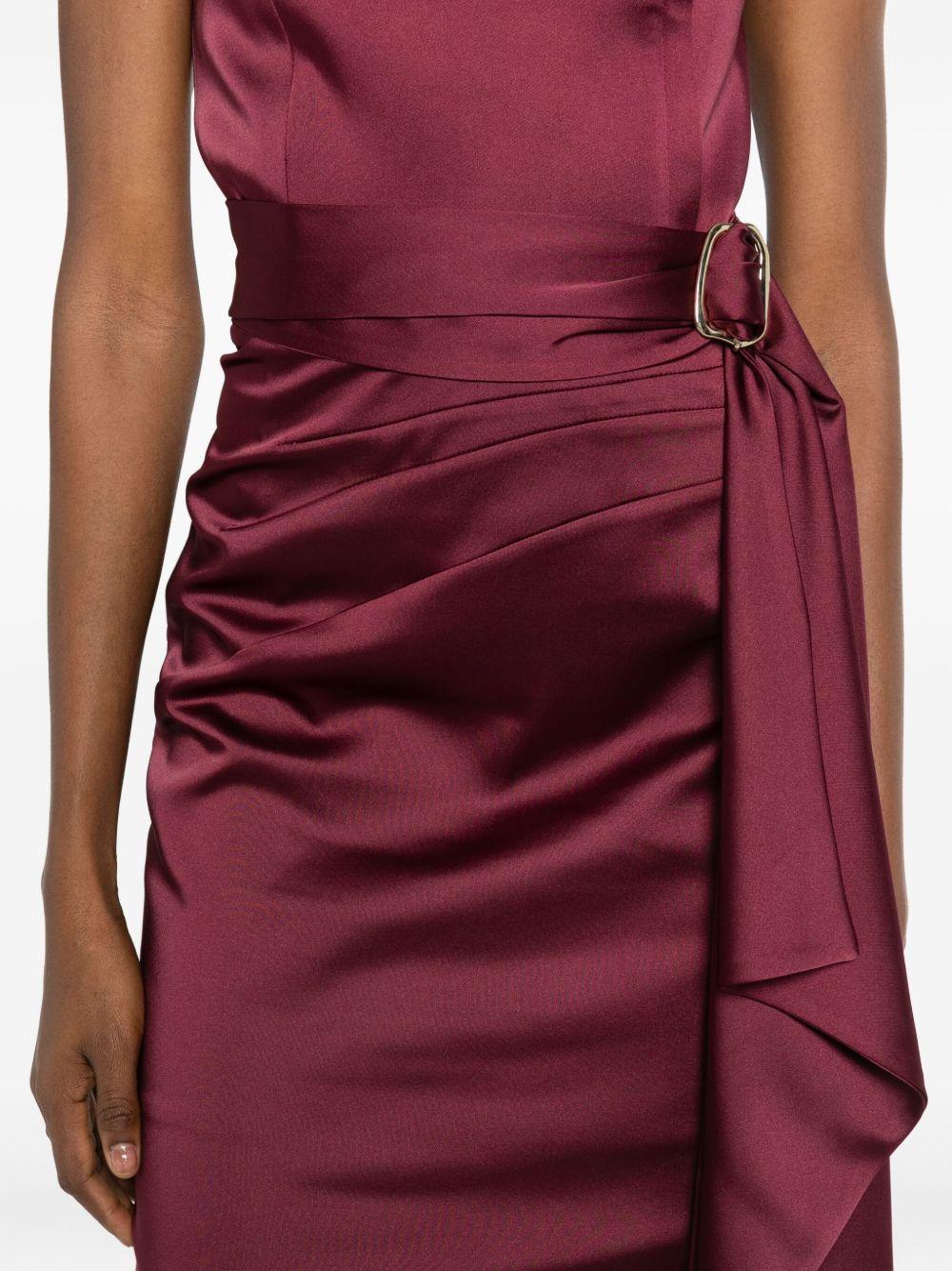 Abito Midi Senza Spalline con Cintura E00757 BORDEAUX BABYLON EUREKA 