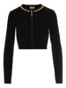 Maglia con Motivo a Rombi e Zip Frontale