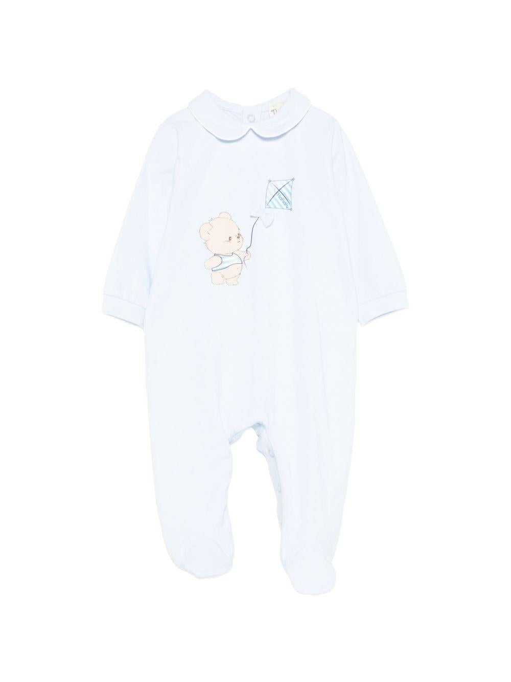 Tutina in cotone con piedini E26010 AZZURRO NANAN KIDS 