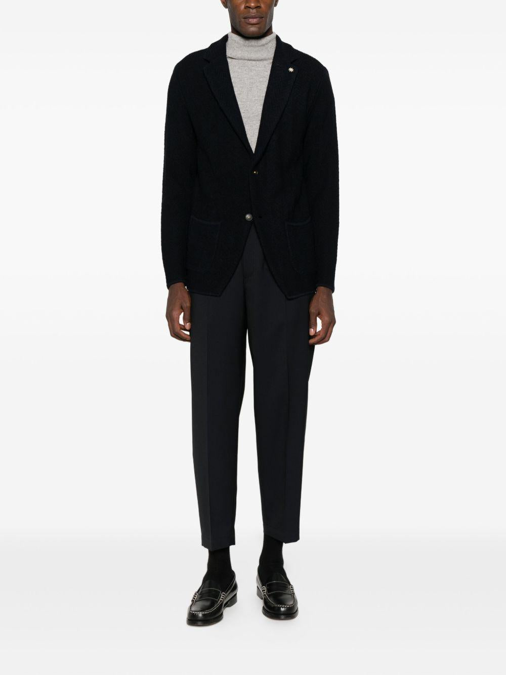 Pantaloni Sartoriali Elasticizzati Blu PORTOFINOS400100 00011 BRIGLIA 