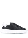Sneakers Temple Veau in pelle con tallone a contrasto