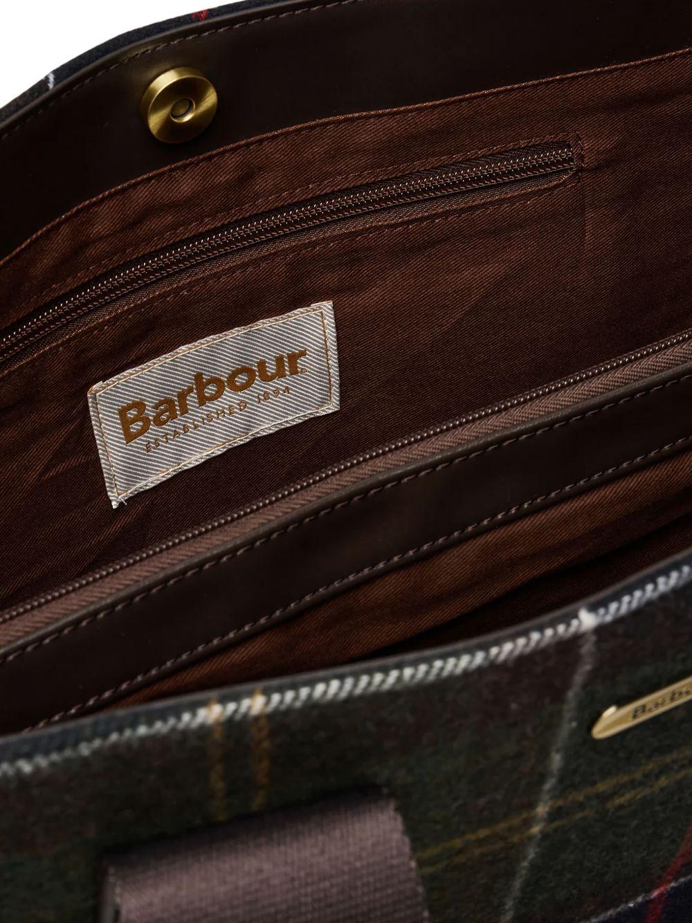 Borsa Tote a Quadri con Manici in Pelle LBA0424 OL91 BARBOUR 