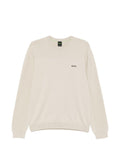 Pullover girocollo con pannelli texture