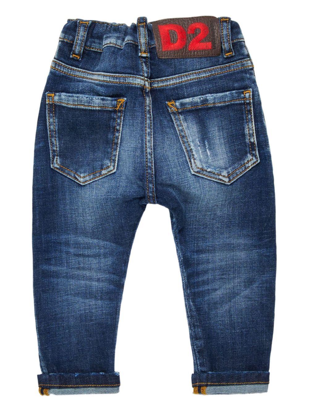 Jeans Dritti con Targhetta Logo DQ01TCD0AES DQ01 DSQUARED KIDS 