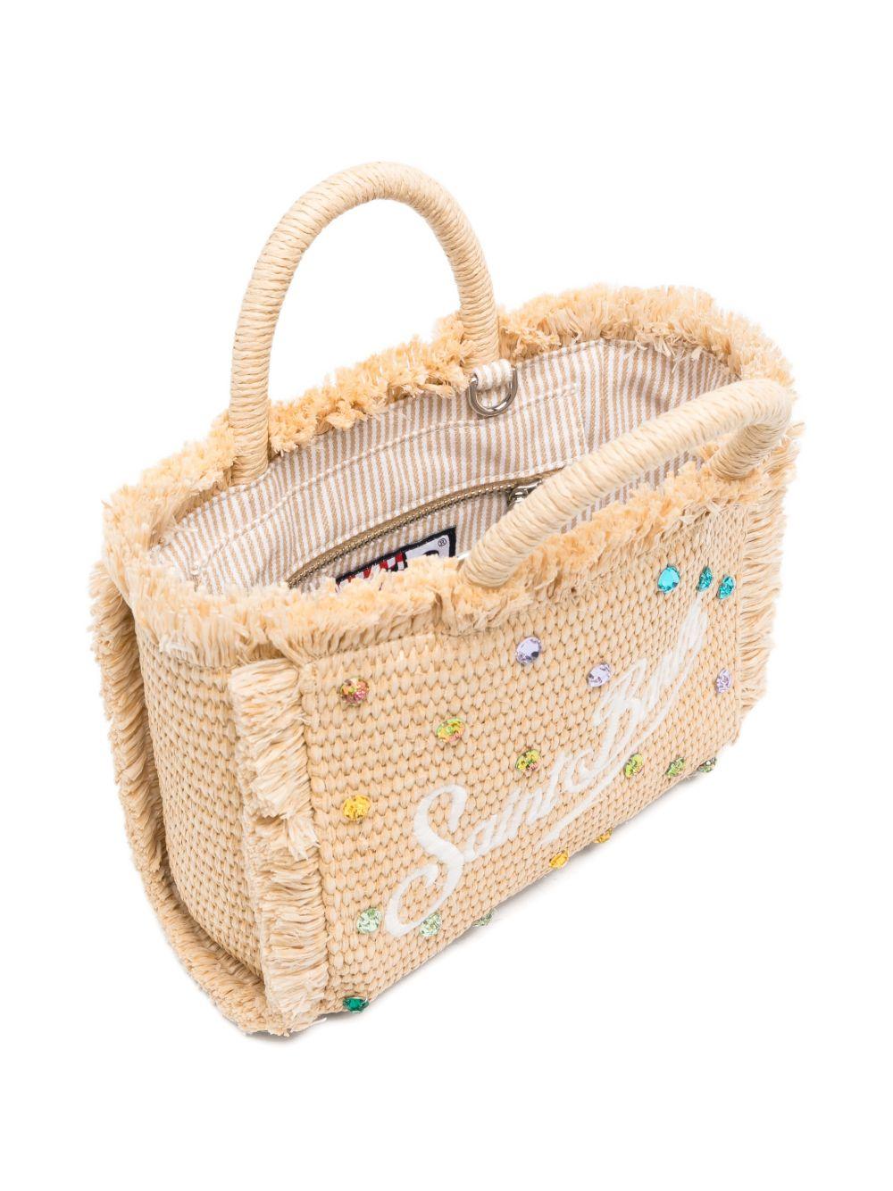 Borsa tote in paglia con cristalli VAMI009 02748L MC2 SAINT BARTH 