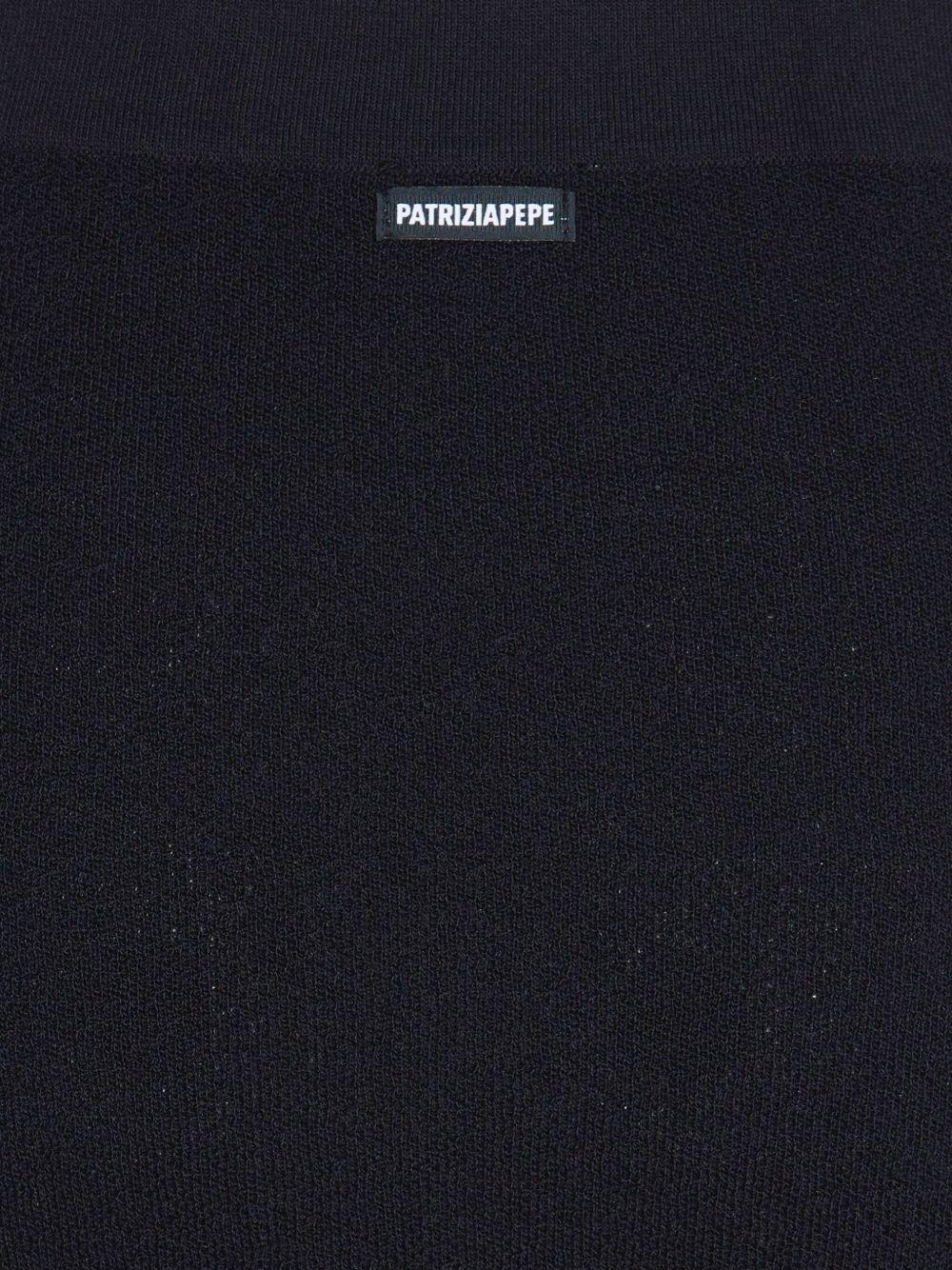 Gonna midi nera con inserto in pizzo 8G0482K284 K103 PATRIZIA PEPE 