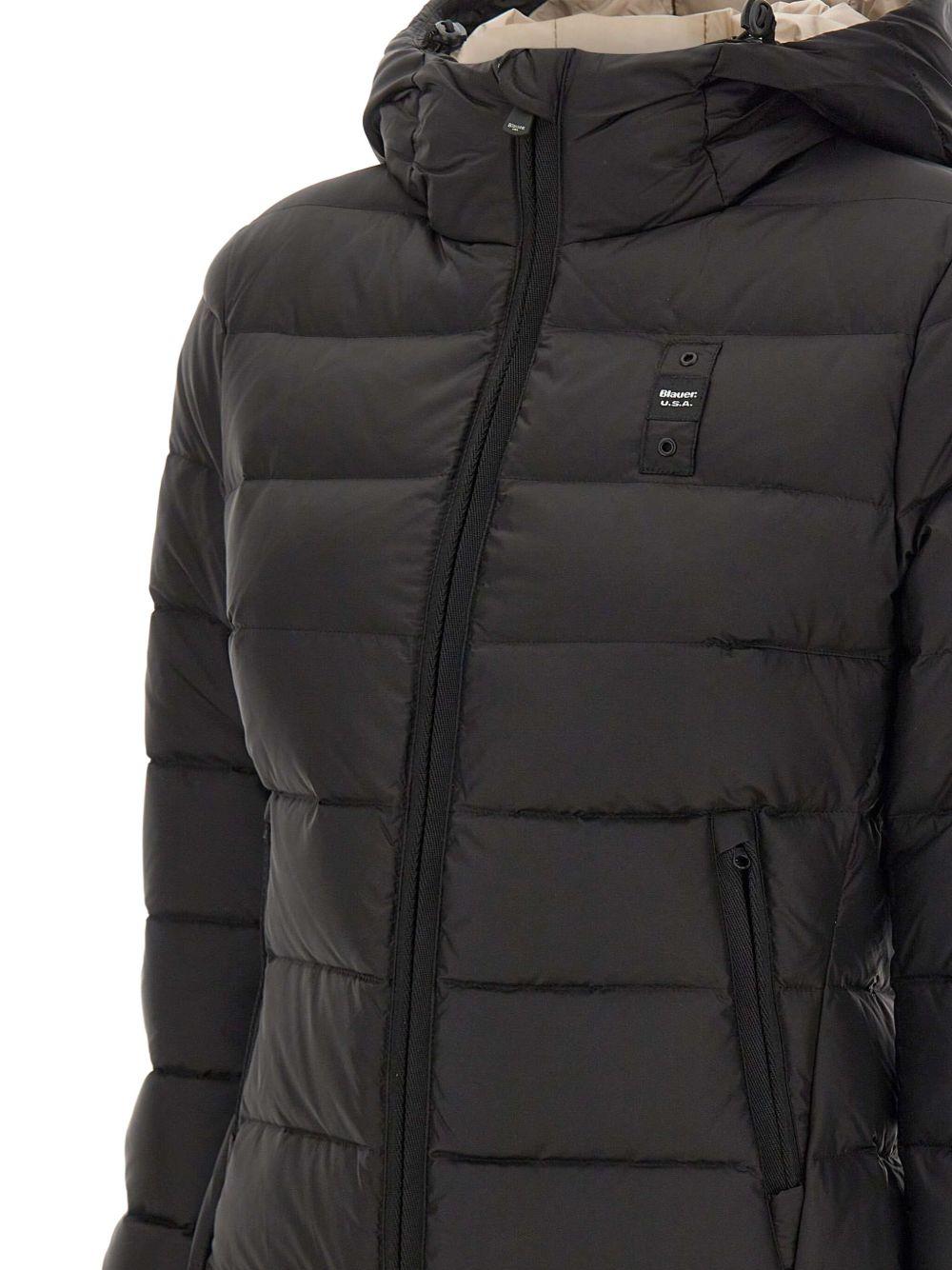 Piumino Charme Nero con Cappuccio 25WBLDC03100A06047 999EI BLAUER 