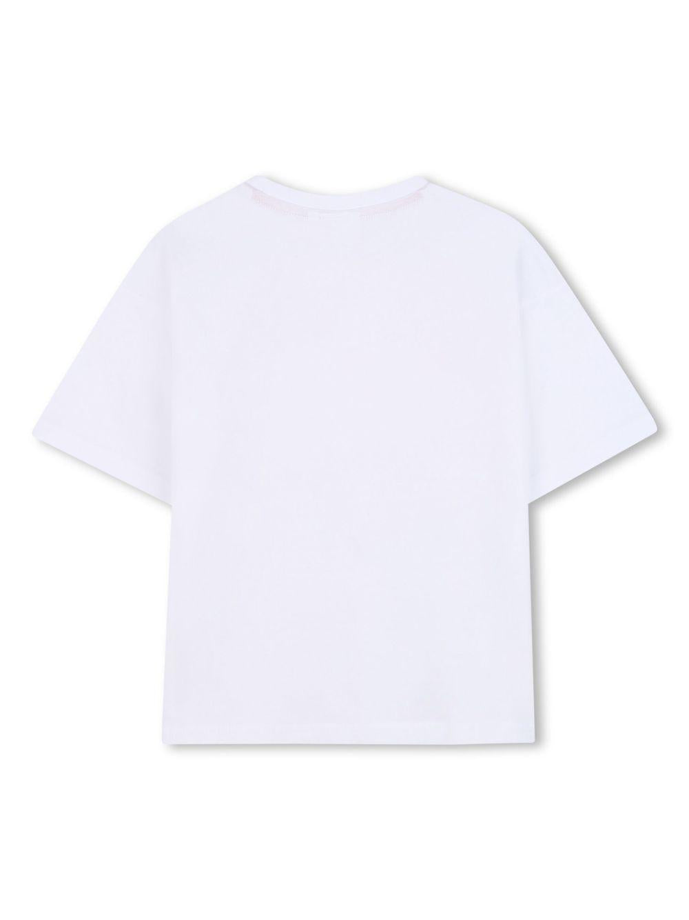 T-shirt fiamme logo sfumato fiamme