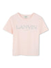 T-shirt rosa cipria logo lettering crub