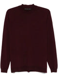 Maglione k139 bordeaux in maglia fine lana