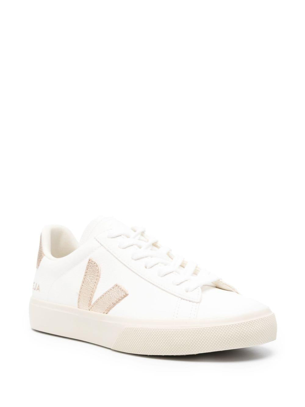 Sneakers in Pelle con Suola Piatta CP0503495 BIANCOPLATINO VEJA 