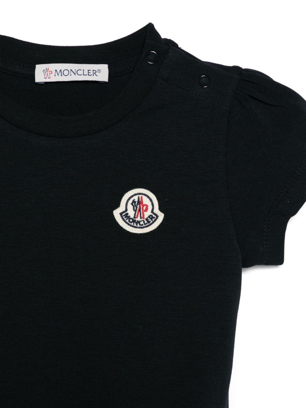 Abito blu neonata con balze 9518I0000389AUM 778 MONCLER KIDS 