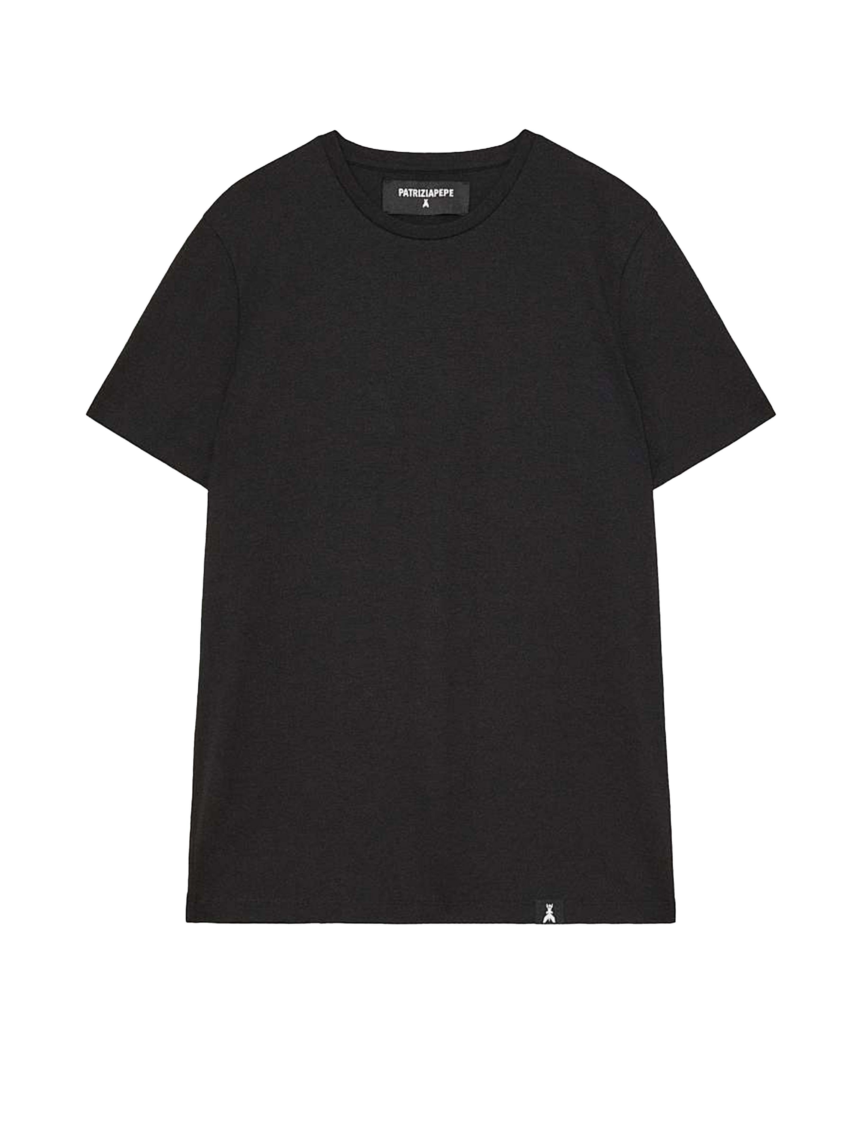 T-shirt basic mini etichetta fly nera